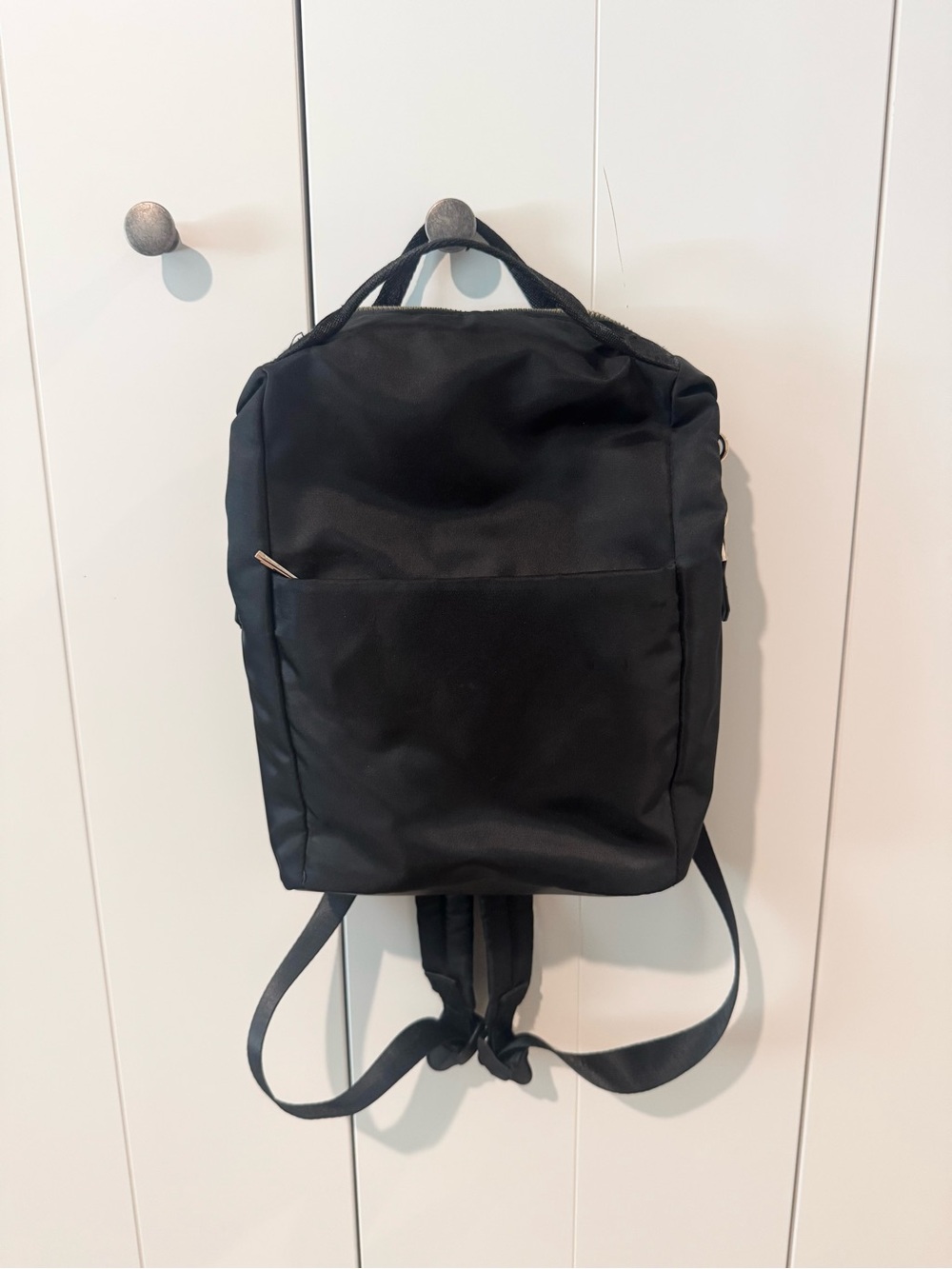 a new day Black Compact Backpack with Front Pocket